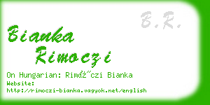 bianka rimoczi business card